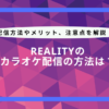 reality カラオケ 配信 やり方